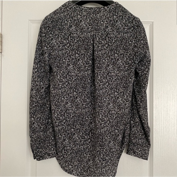 Metaphor Black and White Speckled Dress Shirt Blouse - Picture 3 of 12
